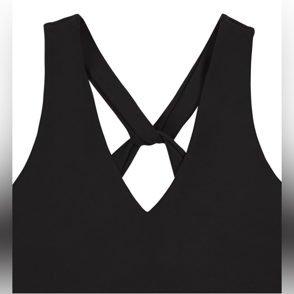 Moyabo Women's Criss Cross Back Sleeveless V Neck Rompers Jumpsuit Size XL - Picture 5 of 10